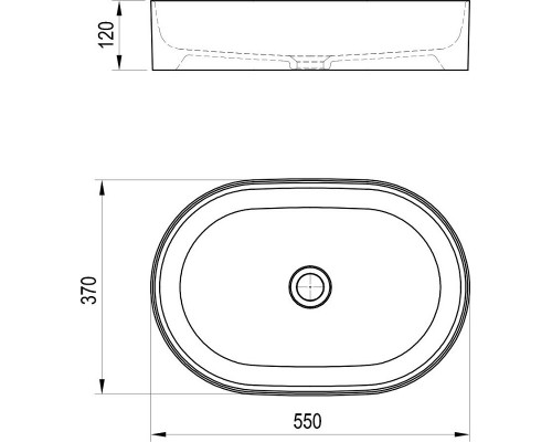 Раковина Ravak Ceramic Slim O, 55 х 37 см, цвет белый, XJX01155001