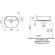 Раковина Vitra Geo накладная 55 см, цвет белый, 7428B003-0001