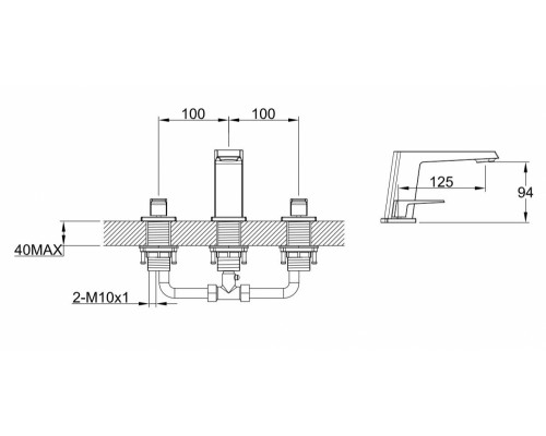 Смеситель для раковины BelBagno Arlie ARL-LTF-CRM