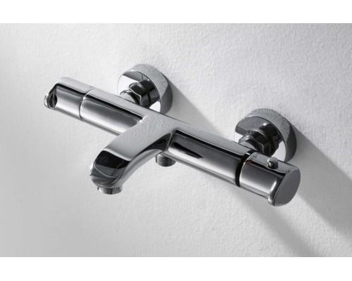 Смеситель Bravat Waterfall F673114C-01A-RUS термостатический для ванны, короткий излив