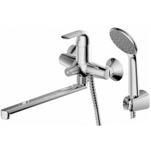 Смеситель Bravat Fit F6135188CP-LB-RUS для ванны и душа, длинный излив
