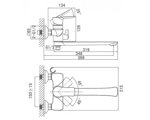 Смеситель D&K Reisling Rhein DA1273301