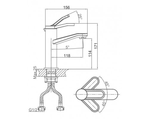 Смеситель D&K Venice Rialto DA1062141 для раковины