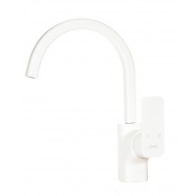 Смеситель D&K Berlin.Steinbeis DA1432426 для кухонной мойки, высокий, белый матовый