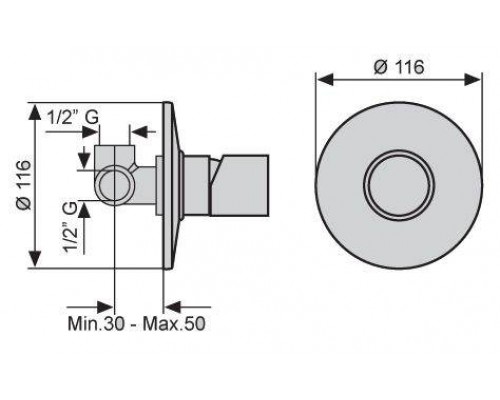 Смеситель для душа Emmevi Minu 83009CR, хром