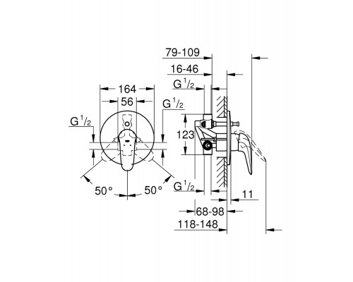 Смеситель Grohe Eurostyle New 23730003 для ванны и душа
