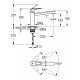 Смеситель Grohe BauFlow 31688000 для кухонной мойки, средний излив