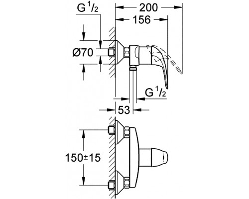 Смеситель для душа Grohe Euroeco 32740000