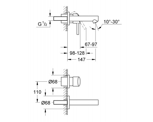 Смеситель Grohe Concetto New 19575001 для раковины, внешняя часть