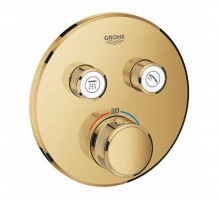 Смеситель термостатический скрытого монтажа Grohe Grohtherm SmartControl 29119GL0 для ванны и душа, внешняя часть, холодный рассвет глянец