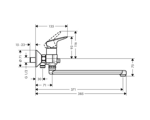 Смеситель для ванны Hansgrohe Logis 71402000