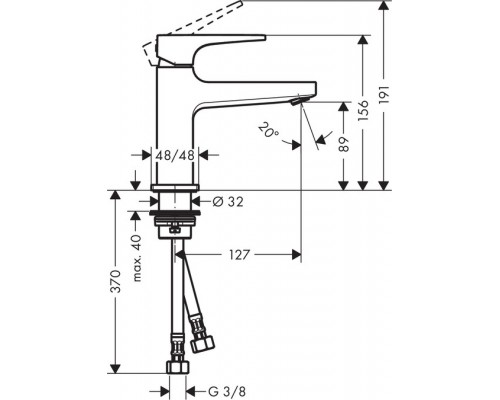 Смеситель Hansgrohe Metropol 32500000 для раковины