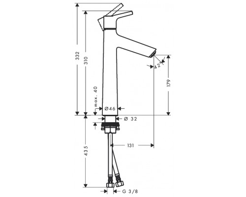 Смеситель Hansgrohe Talis S 190 72032000 для раковины