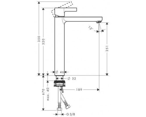 Смеситель для раковины Hansgrohe Metris S 31023000