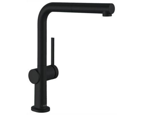 Кухонный смеситель Hansgrohe Talis M54, 72808670, с вытяжным изливом, черный матовый