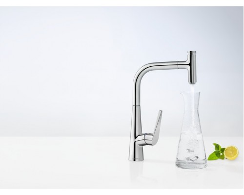 Смеситель Hansgrohe Talis S 300 72821800 для кухни с выдвижным изливом, под сталь