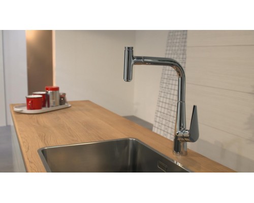 Смеситель Hansgrohe Talis S 300 72821800 для кухни с выдвижным изливом, под сталь