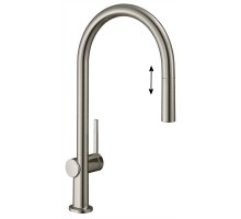 Кухонный смеситель Hansgrohe Talis M54, 72802800, с вытяжным изливом, под сталь