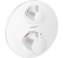 Смеситель Hansgrohe Ecostat S для душа с термостатом, белый матовый, 15758700