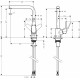 Смеситель Hansgrohe Focus 31817670 для кухонной мойки, черный матовый
