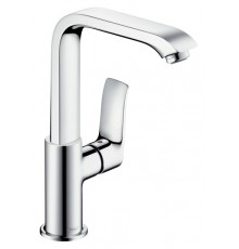 Смеситель Hansgrohe Metris 31187000 для раковины, со сливным клапаном Push-Open