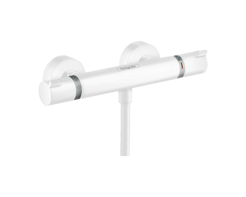 Смеситель для душа Hansgrohe Ecostat Comfort, термостатический, белый матовый, 13116700