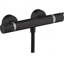 Смеситель для душа Hansgrohe Ecostat Comfort, термостатический, черный матовый, 13116670