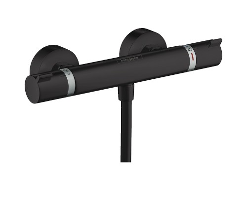 Смеситель для душа Hansgrohe Ecostat Comfort, термостатический, черный матовый, 13116670