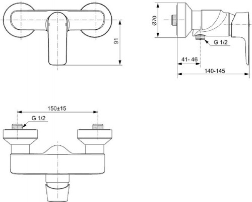 Смеситель Ideal Standard Connect Air A7032AA для душа