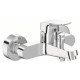 Смеситель Ideal Standard Ceraflex настенный для ванны и душа, хром, B1721AA