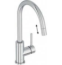 Смеситель Jacob Delafon Edouard E23308-CP для кухонной мойки, с выдвижным изливом