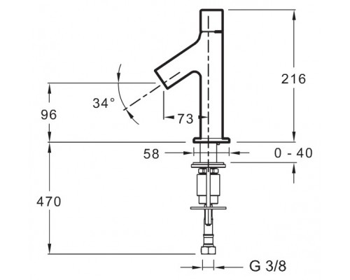 Смеситель Jacob Delafon Talan E10378-CP для раковины