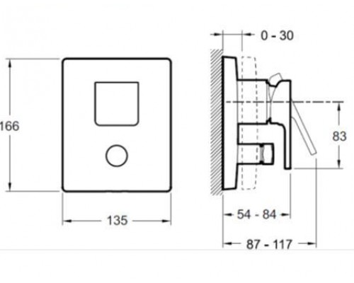 Смеситель Jacob Delafon Strayt E98633-CP на 2 выхода с переключателем