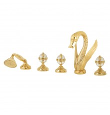 Смеситель Migliore.CRistalia Swan 24243 для ванны, золото