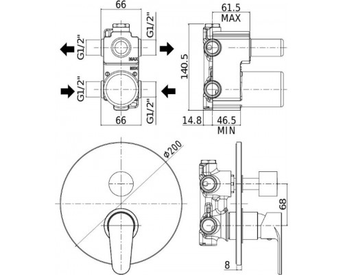 Смеситель Paffoni Green GR018CR для душа