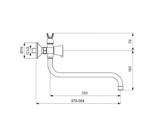 Смеситель для ванны и душа Vidima Quadro BA346AA, хром