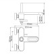 Смеситель для ванны и душа WasserKRAFT Kammel 1801, хром