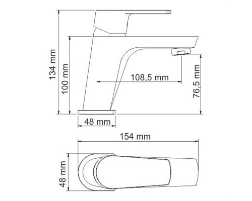 Смеситель WasserKRAFT  6103 для раковины, хром