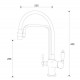 Смеситель Zorg Clean Water ZR 342-8 YF WHITE для кухни под фильтр, белый