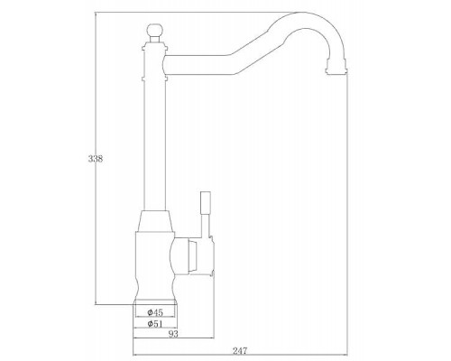 Смеситель для кухни Zorg Steel Hammer, нержавеющая сталь, SH 5208 INOX