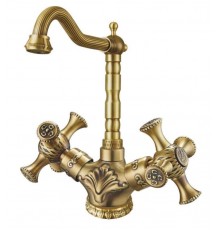 Смеситель Zorg Antic A 7005K-BR для кухонной мойки, античная бронза