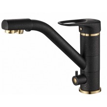 Смеситель Zorg Steel Hammer SH 321 BLACK BR для кухни под фильтр, черный металлик/бронза