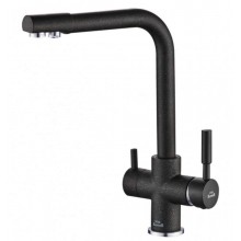 Смеситель Zorg Steel Hammer SH 552 BLACK CR для кухни под фильтр, черный металлик/хром