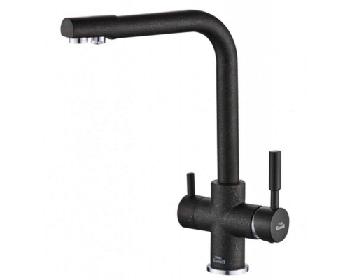 Смеситель Zorg Steel Hammer SH 552 BLACK CR для кухни под фильтр, черный металлик/хром