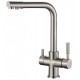 Смеситель Zorg Steel Hammer SH 552 SATIN для кухни под фильтр, матовая нержавеющая сталь