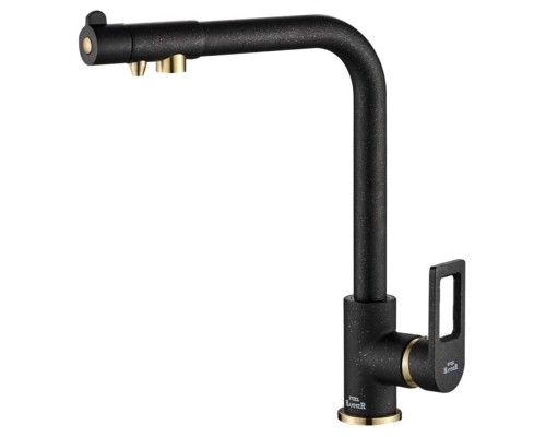 Смеситель Zorg Steel Hammer SH 572 BLACK BR для кухни под фильтр, черный металлик/бронза