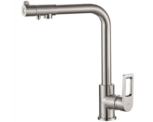 Смеситель Zorg Steel Hammer SH 572 SATIN для кухни под фильтр, нержавеющая сталь