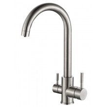 Смеситель Zorg Steel Hammer SH 713 INOX для кухни под фильтр, нержавеющая сталь