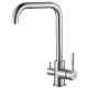 Смеситель Zorg Steel Hammer SH 715 INOX для кухни под фильтр, нержавеющая сталь