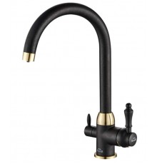 Смеситель Zorg Steel Hammer SH 723 BLACK BR для кухни под фильтр, черный металлик/бронза